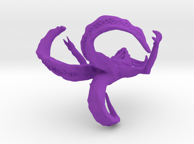 Bloody Tongue Mask of Nyarlethotep in Purple Processed Versatile Plastic: Small