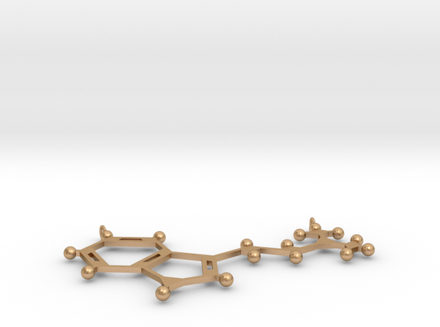 DMT molecule pendant in Natural Bronze