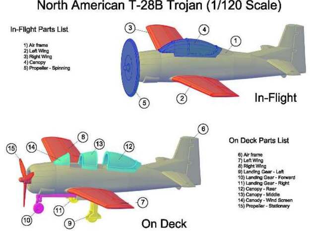T-28B-200scale-05-Propeller-Spinning in Clear Ultra Fine Detail Plastic