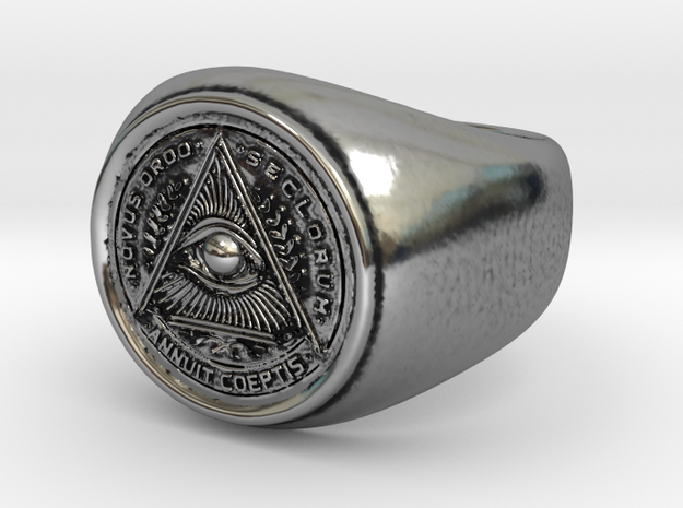 Illuminati Ring in Antique Silver: 6.25 / 52.125