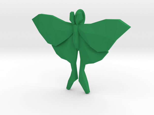 Luna Moth Pendant in Green Processed Versatile Plastic