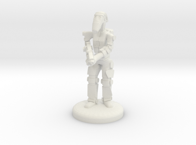 Battle Droid 20mm scale (25mm tall) in White Natural Versatile Plastic