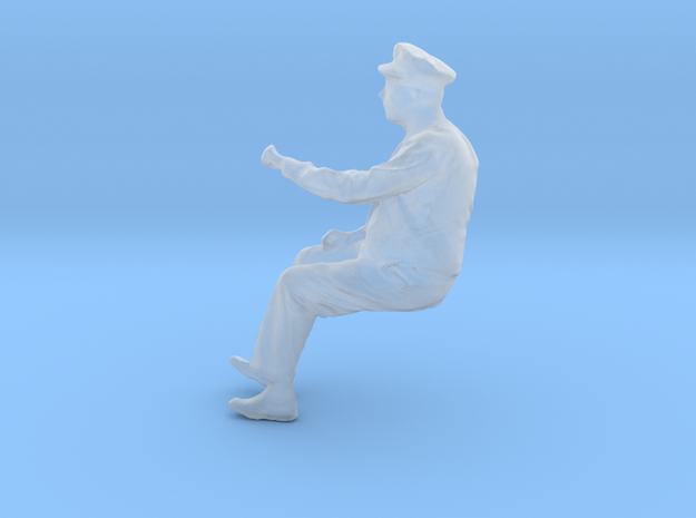 Seated Motorman Operator Figure for HO and O scale in Smooth Fine Detail Plastic: 1:87 - HO