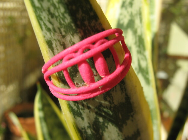 Sinusoidal 4 Ring in Red Processed Versatile Plastic