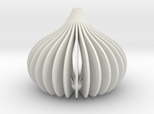 lampshade NO.1 in White Natural Versatile Plastic: Large
