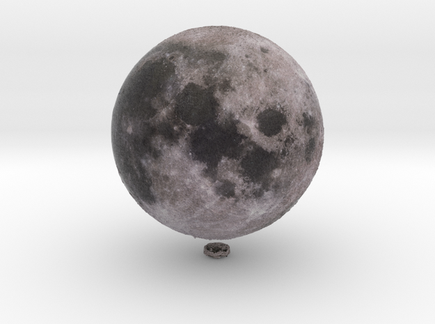 Moon /12" Earth globe addon in Natural Full Color Sandstone