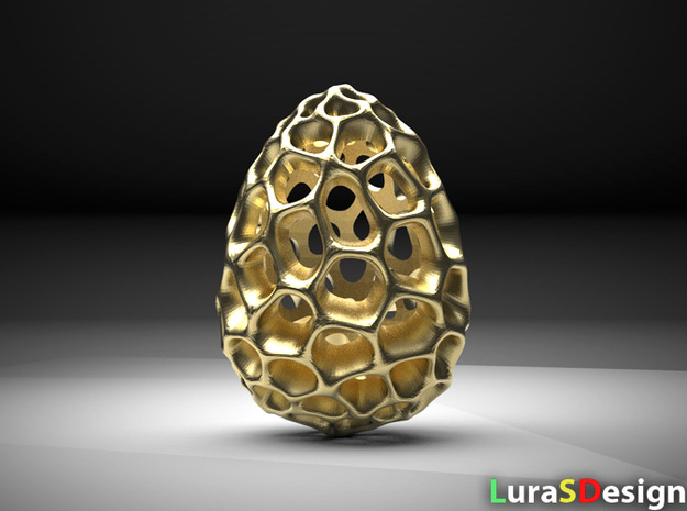 Lava Dragon Egg  in Polished Bronzed-Silver Steel