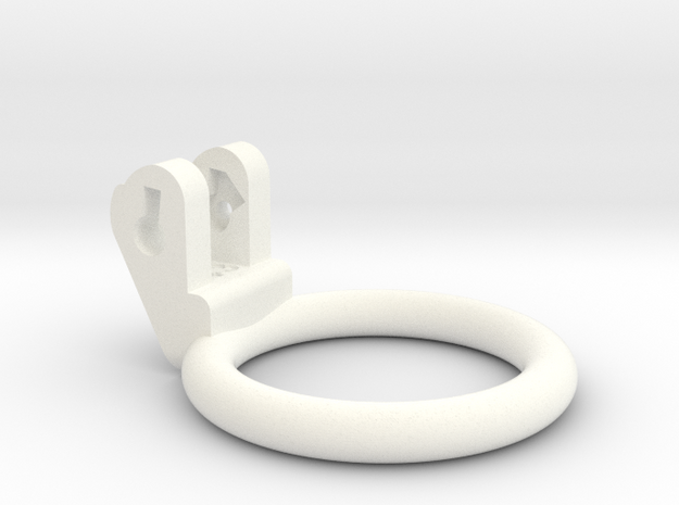 New Fun Cage - Ring - 43mm - Circular in White Processed Versatile Plastic