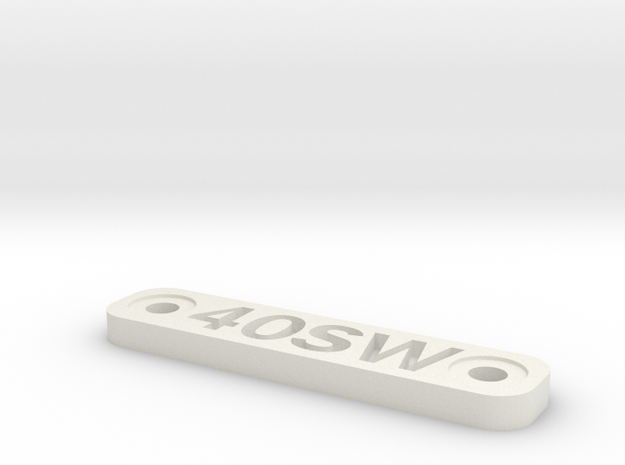 Caliber Marker - MLOK - 40SW in White Natural Versatile Plastic