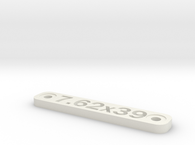 Caliber Marker - MLOK - 7.62x39 in White Natural Versatile Plastic