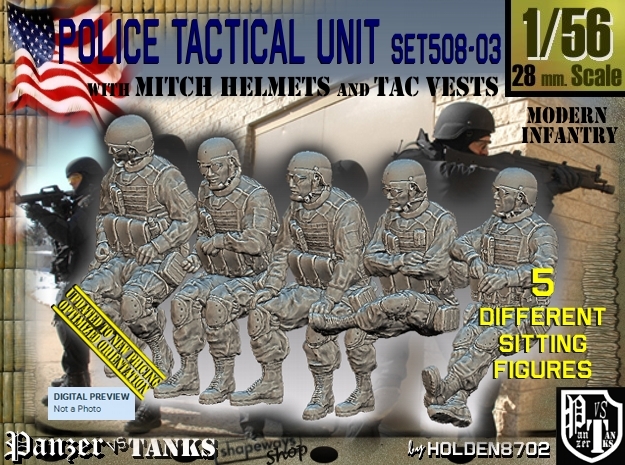 1/56 Mod-Unif Vest+Mitch Set 508-03 in Tan Fine Detail Plastic
