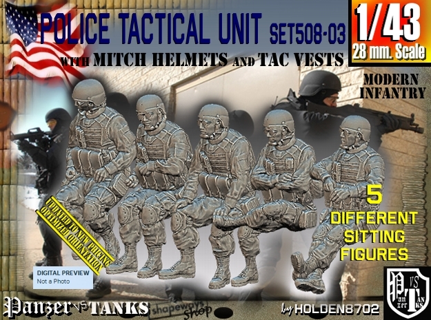 1/43 Mod-Unif Vest+Mitch Set 508-03 in Tan Fine Detail Plastic