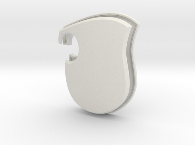 German Shield (Framed) in White Natural Versatile Plastic: Small