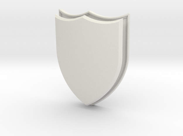 Swiss Shield (Framed) in White Natural Versatile Plastic: Small