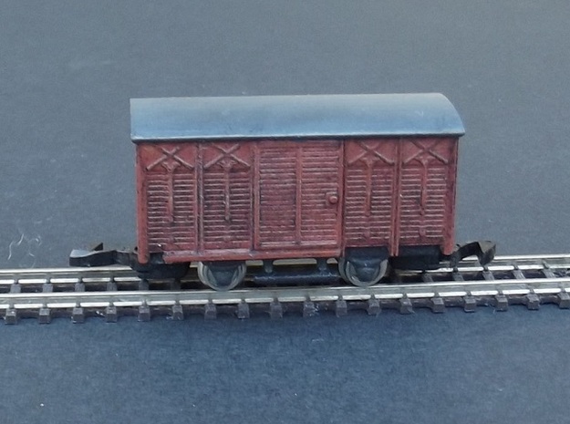 Wagon Couvert Marly Body - Nm - 1:160 in Tan Fine Detail Plastic