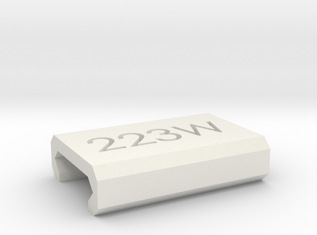 Caliber Marker - Picatinny - 223Wylde in White Natural Versatile Plastic