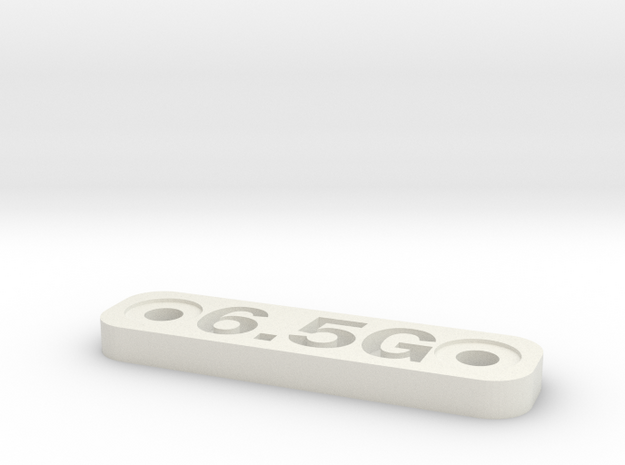 Caliber Marker - MLOK - 6.5 Grendel in White Natural Versatile Plastic
