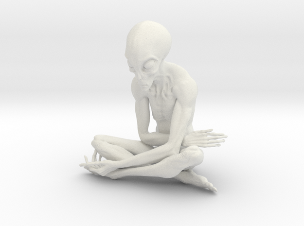 25cm ET alien sculpture in White Natural Versatile Plastic: Extra Large