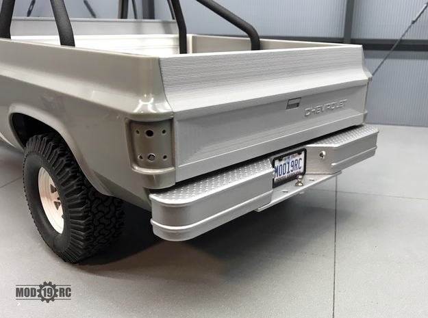 Rear Step Bumper for RC4WD Blazer Style A in White Natural Versatile Plastic