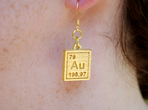 Gold Periodic Table Earrings