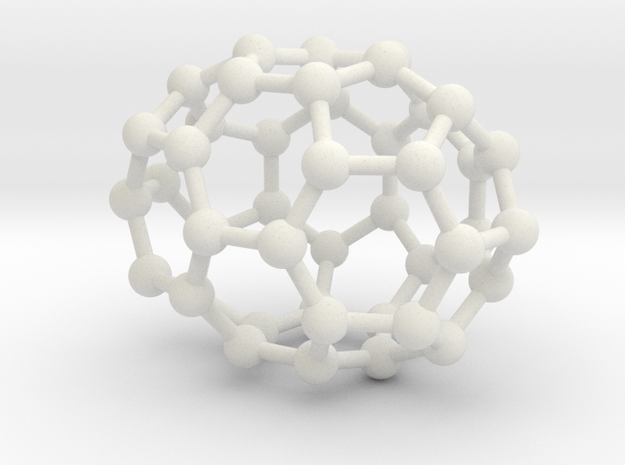 0667 Fullerene c44-39 c2v in White Natural Versatile Plastic