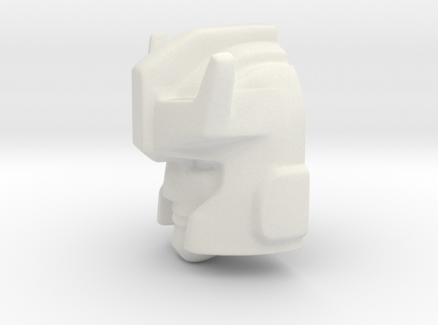 Prowl Head 18mm front  in White Natural Versatile Plastic