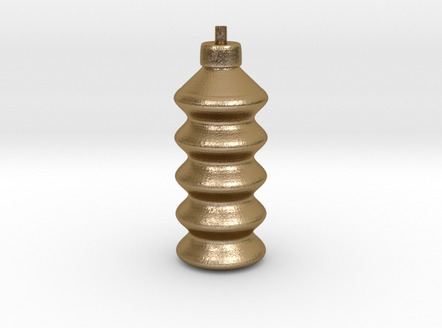 CHUAN'S Spiral Bottle in Polished Gold Steel