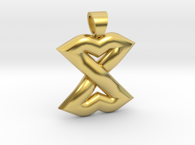 Celtic knot lips in Polished Brass