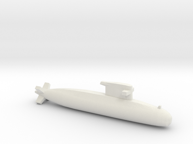 Walrus-class submarine, Full Hull, 1/1800 in White Natural Versatile Plastic