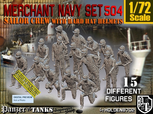 1/72 Merchant Navy Set504 in Tan Fine Detail Plastic