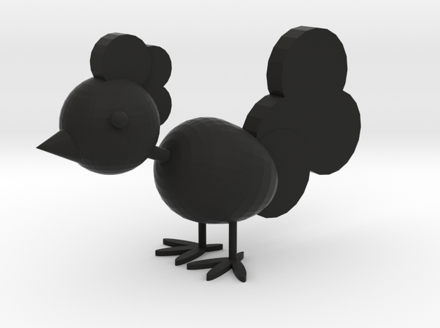 Happy chicken in Black Premium Versatile Plastic