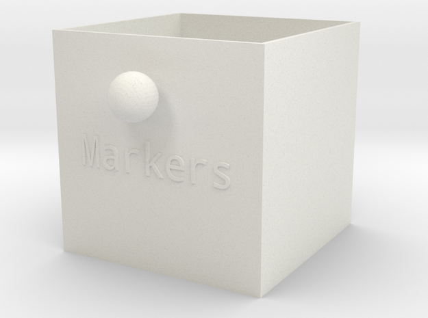 Marker Box - 5x5x5 in White Natural Versatile Plastic