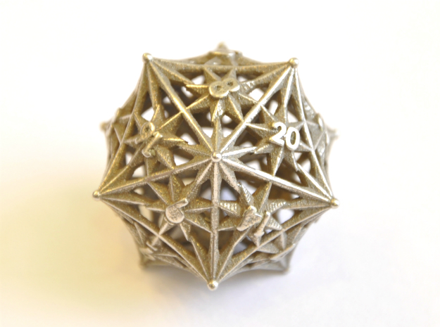 D20 Balanced - Radiant in Polished Bronzed Silver Steel