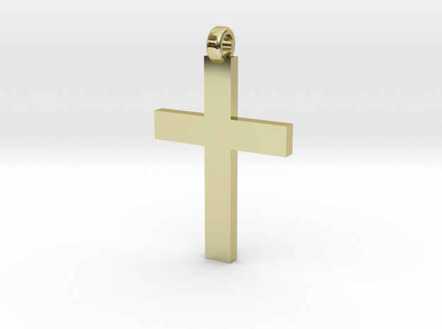 Cross Necklace in 18k Gold Plated Brass