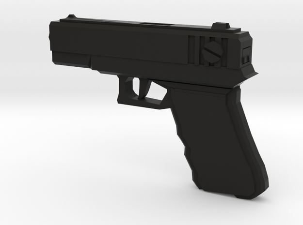 GUN.STL in Black Premium Versatile Plastic
