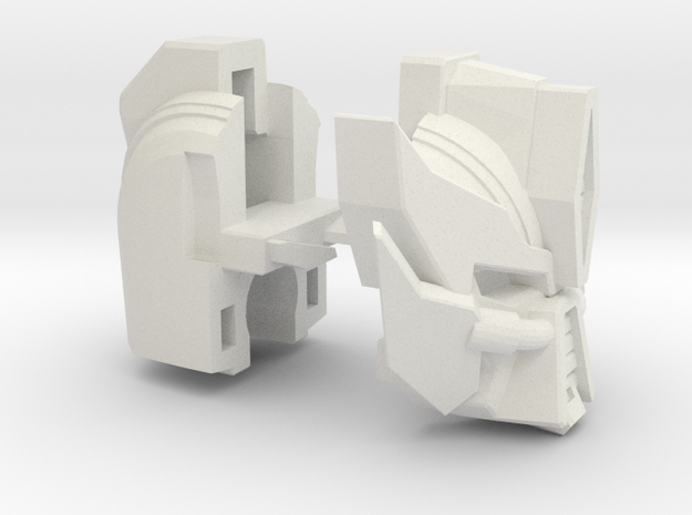 Colossus Head in White Natural Versatile Plastic: Medium