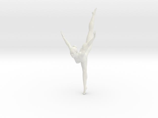 Scale 1:6 Nude ballet dancer poses 003 in White Natural Versatile Plastic: Extra Large