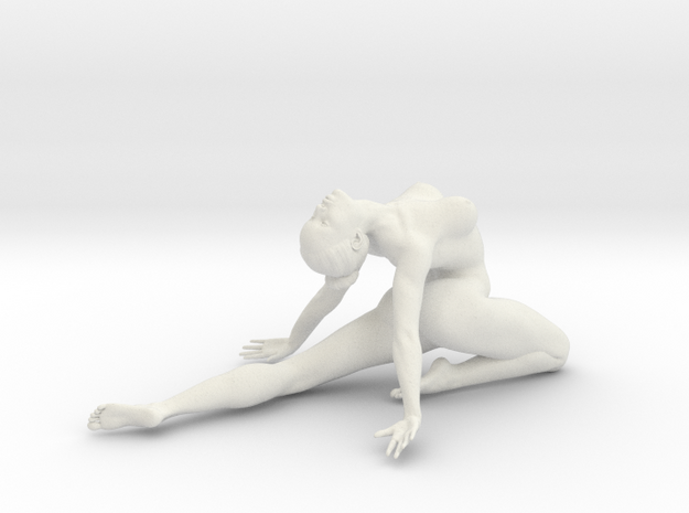 Scale 1:6 Nude ballet dancer poses 004 in White Natural Versatile Plastic: Extra Large