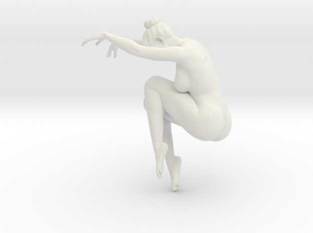 Scale 1:6 Nude ballet dancer poses 008 in White Natural Versatile Plastic: Extra Large