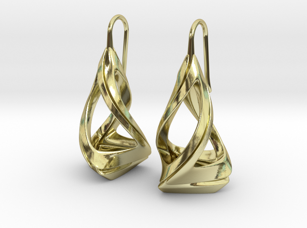 Trianon T.1, Earrings in 18k Gold Plated Brass