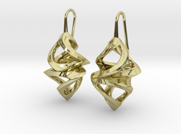 Trianon Twins, Earrings in 18k Gold Plated Brass