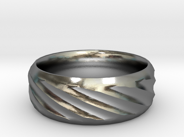 Twist Ring in Polished Silver: 6 / 51.5