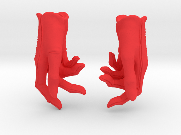 Phone Gloves in Red Processed Versatile Plastic: Small