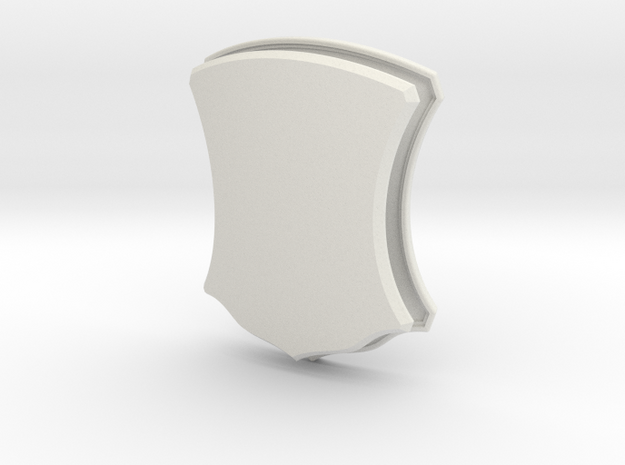 Elegant Shield (Framed) in White Natural Versatile Plastic: Small