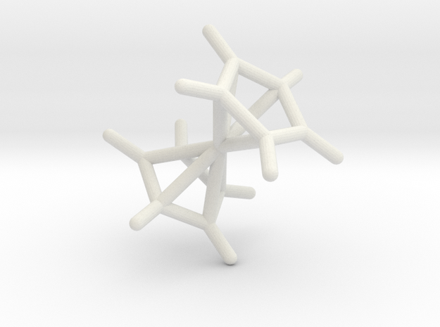 #38 D5d ferrocene (staggered) in White Natural Versatile Plastic