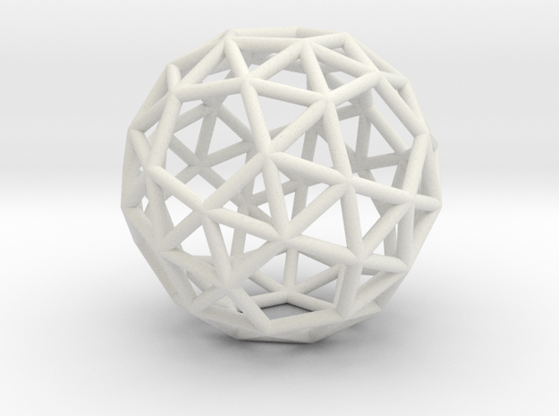 #41 I snub dodecahedron in White Natural Versatile Plastic