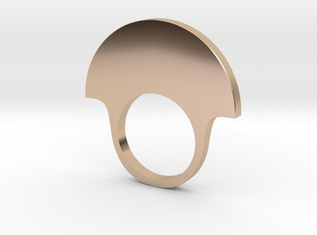 fan ring smaller in 14k Rose Gold Plated Brass: 6 / 51.5