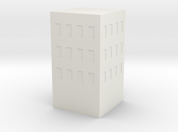 Simple Building in White Natural Versatile Plastic: Medium