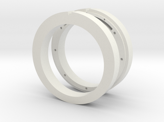 NFC ready cross ring in White Natural Versatile Plastic