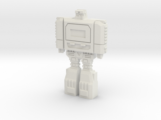 Retro Time Robot in White Natural Versatile Plastic